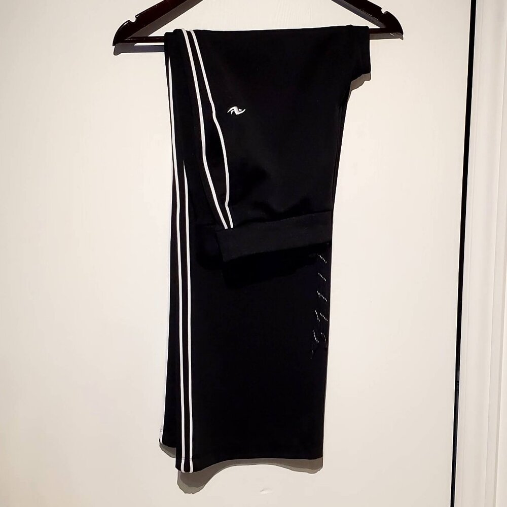 Athletic Works Women's Black & White Striped Pull on Athletic Pants size M 8-10